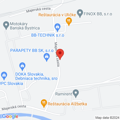 Google map: Majerská cesta 33, Banská Bystrica